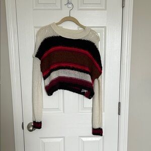 Striped Multicolor Women's Cropped Sweater